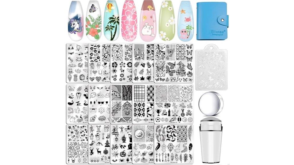 15 piece nail art plates
