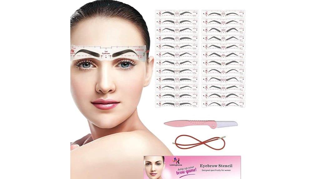 24 reusable eyebrow templates