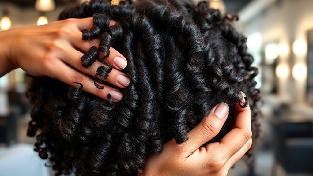 apply product evenly scrunch