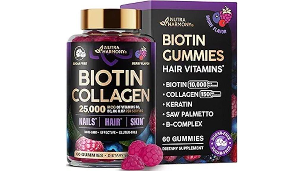 biotin collagen hair gummies