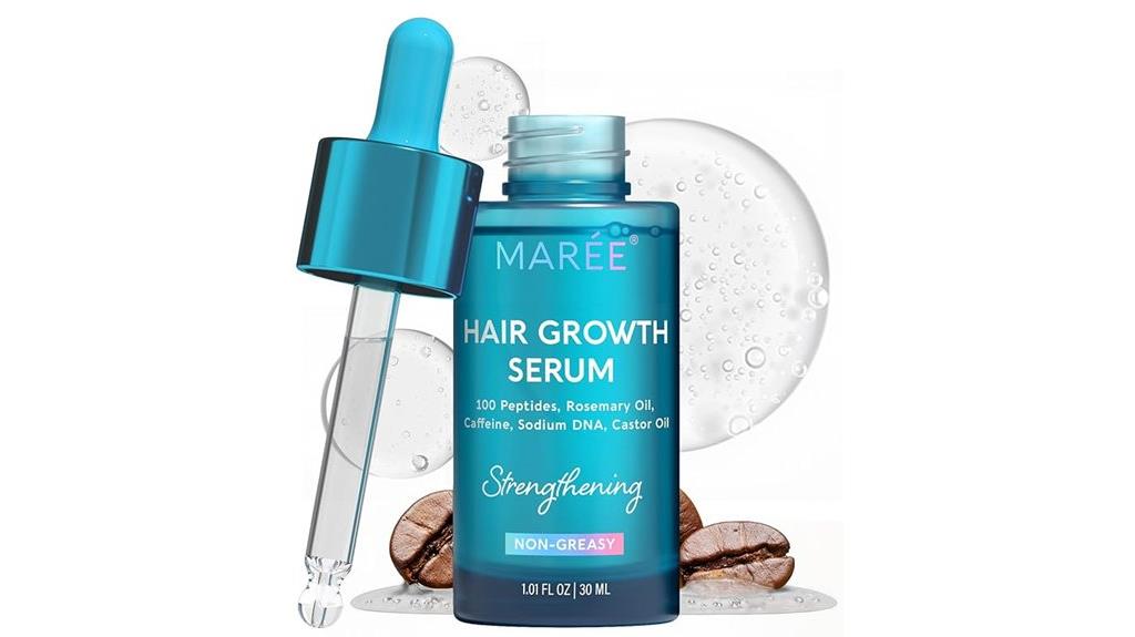 caffeine peptides hair serum