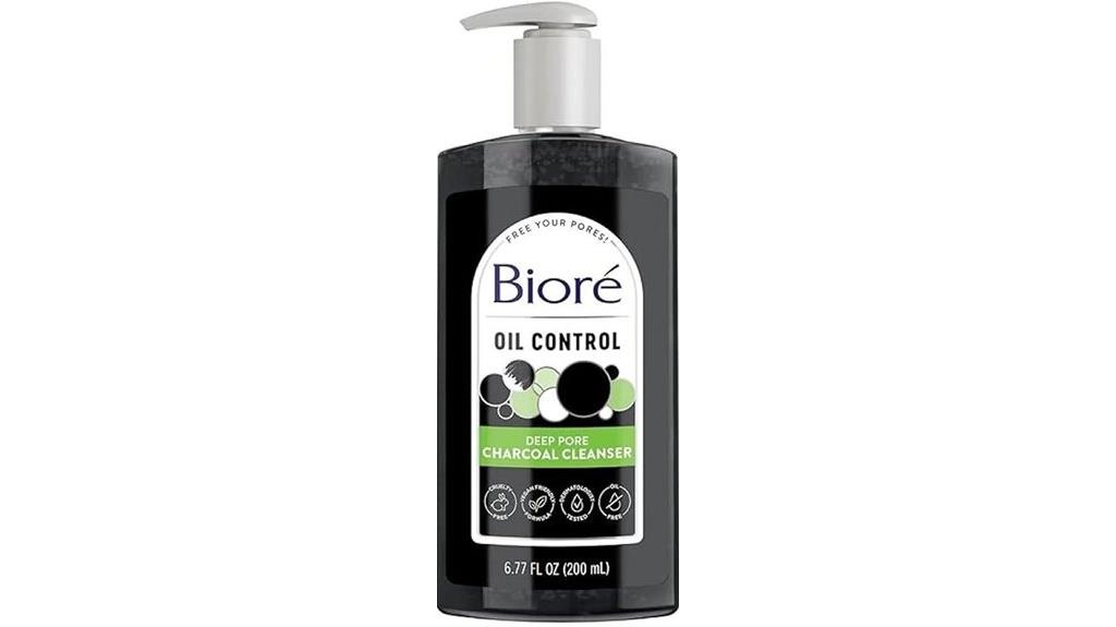 charcoal face wash bottle