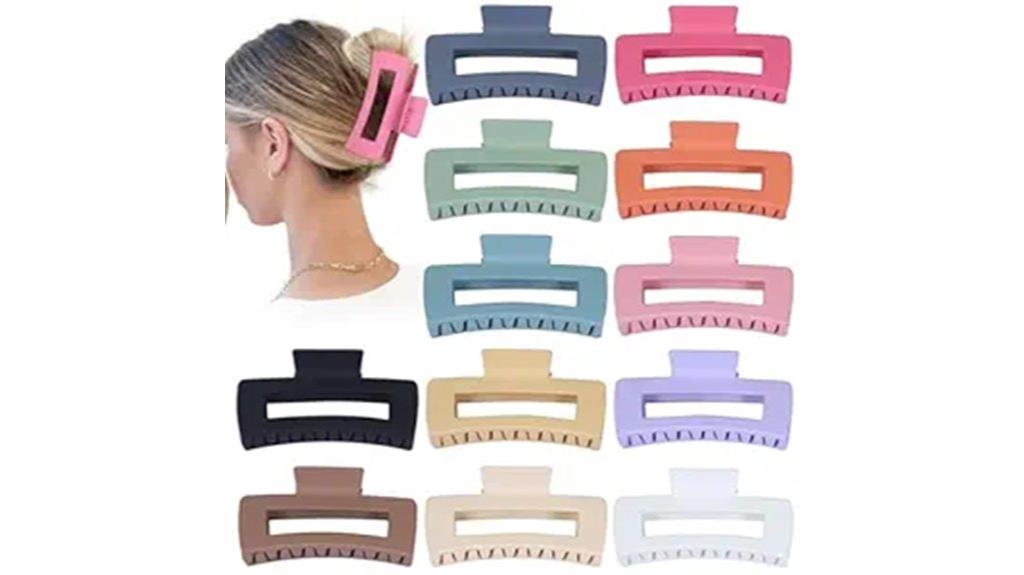 colorful jumbo hair clips