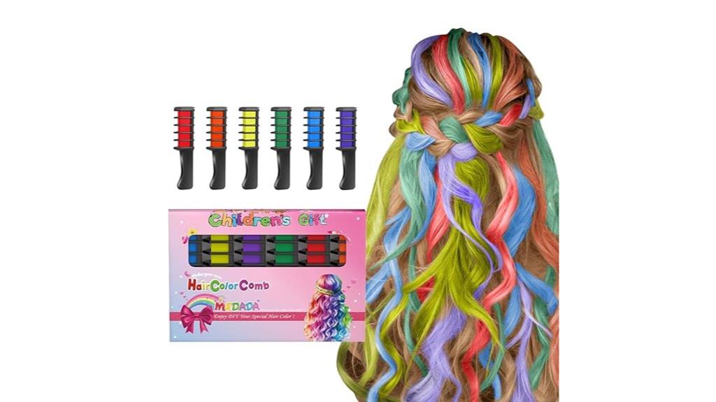 colorful washable hair chalk