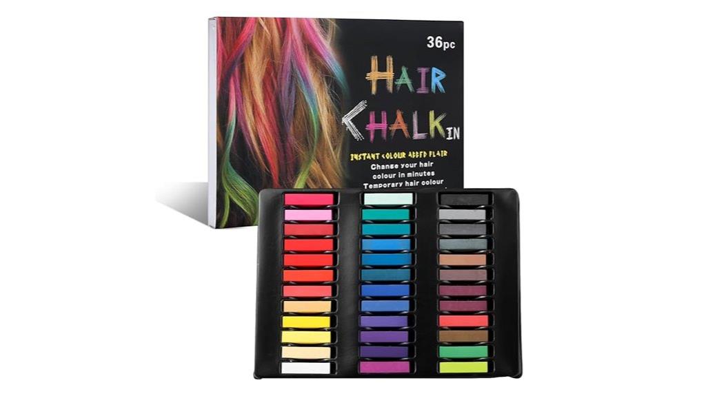 colorful washable hair chalk