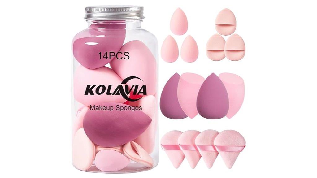 complete makeup sponge set