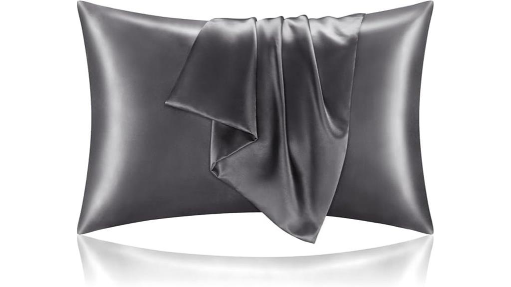 dark grey satin pillowcases