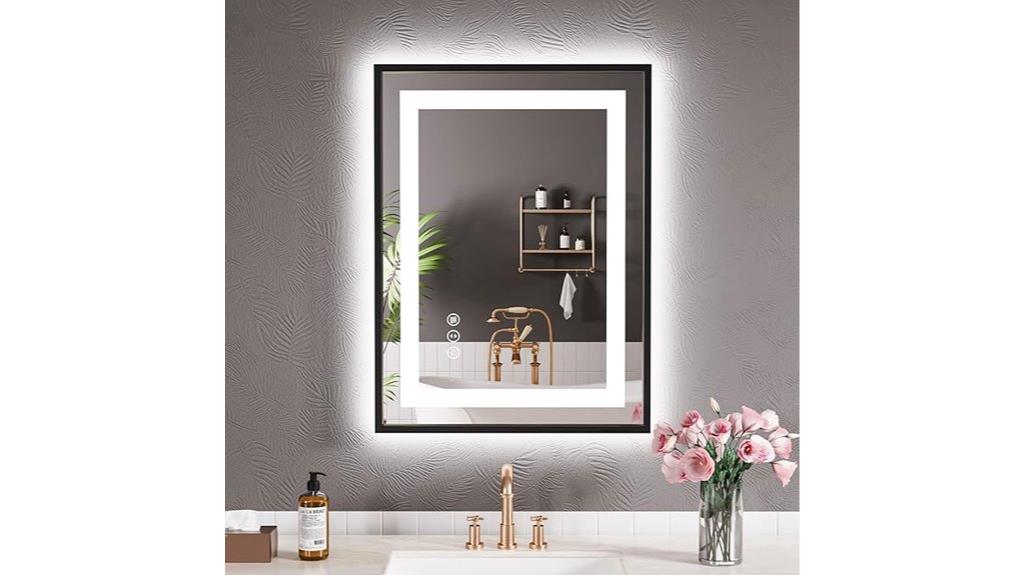 dimmable led bathroom mirror