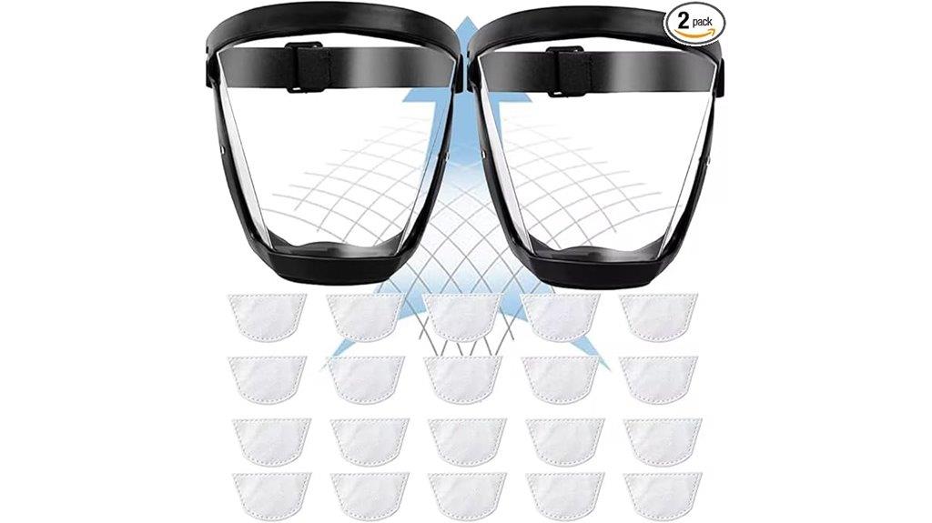 dual clear face shields