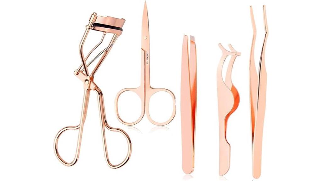 five piece eyelash tool set