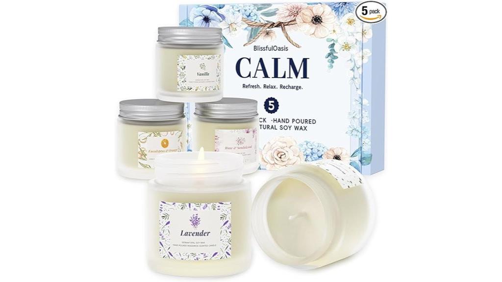 five scented candle pack
