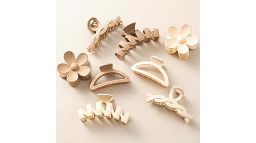 flower claw hair clips