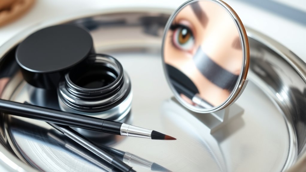 gather essential makeup tools