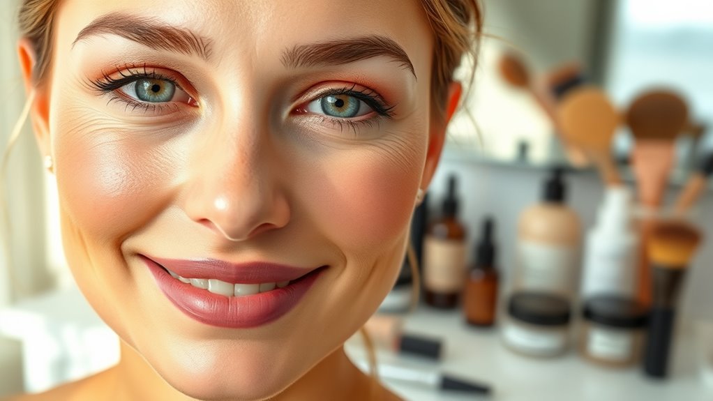 gentle natural makeup application