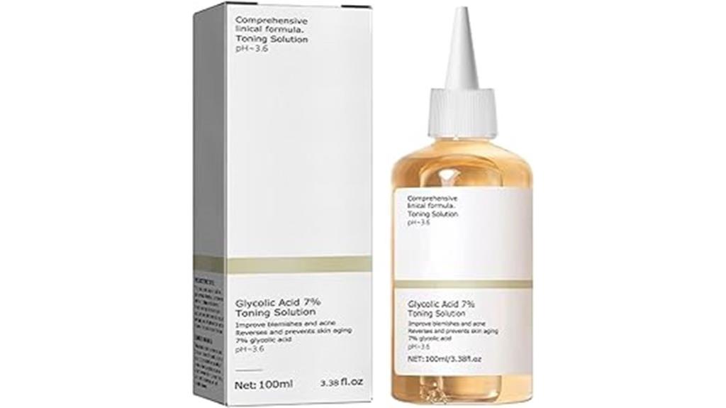 glycolic acid toner bottle