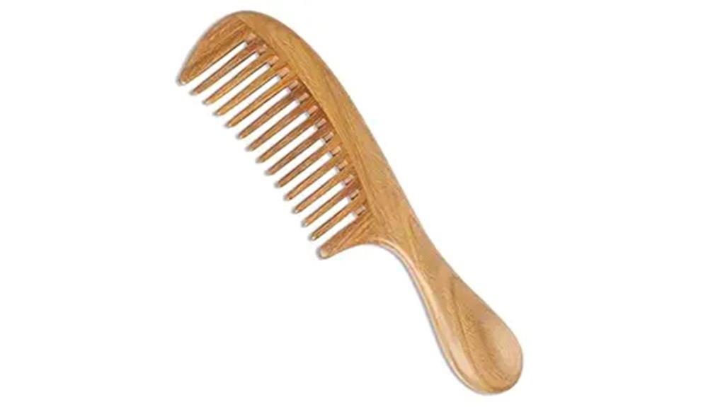 handmade green sandalwood comb