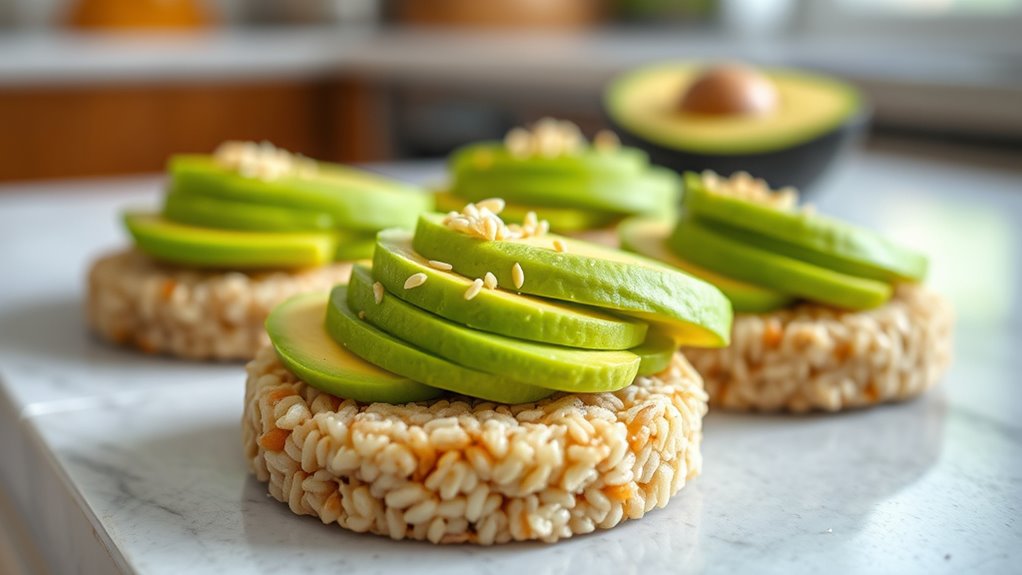 healthy snack with avocado