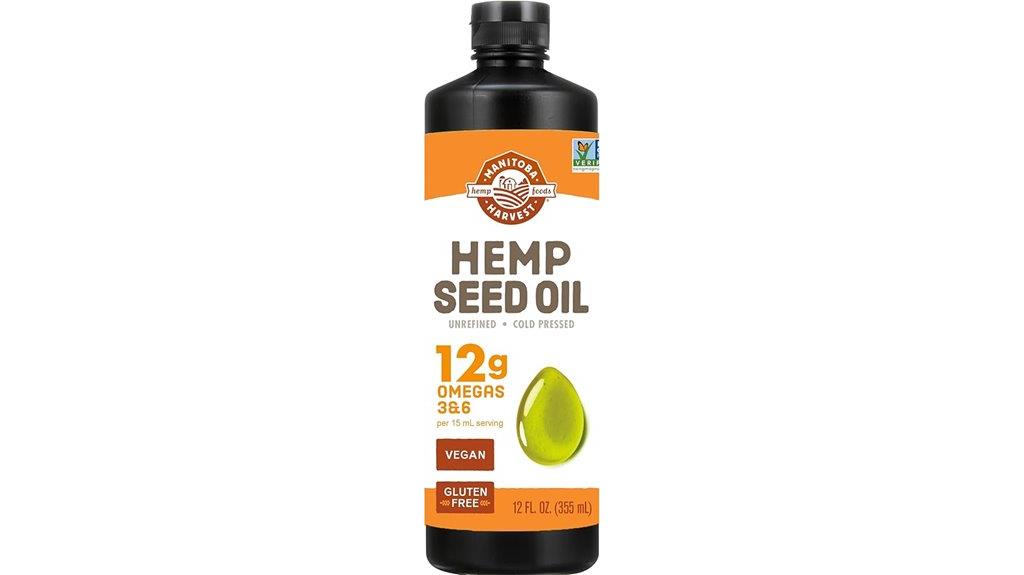 hemp seed oil bottle