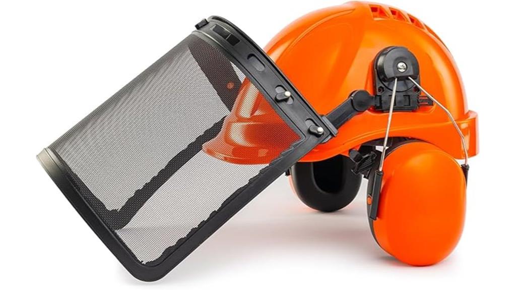 industrial safety helmet with face shield
