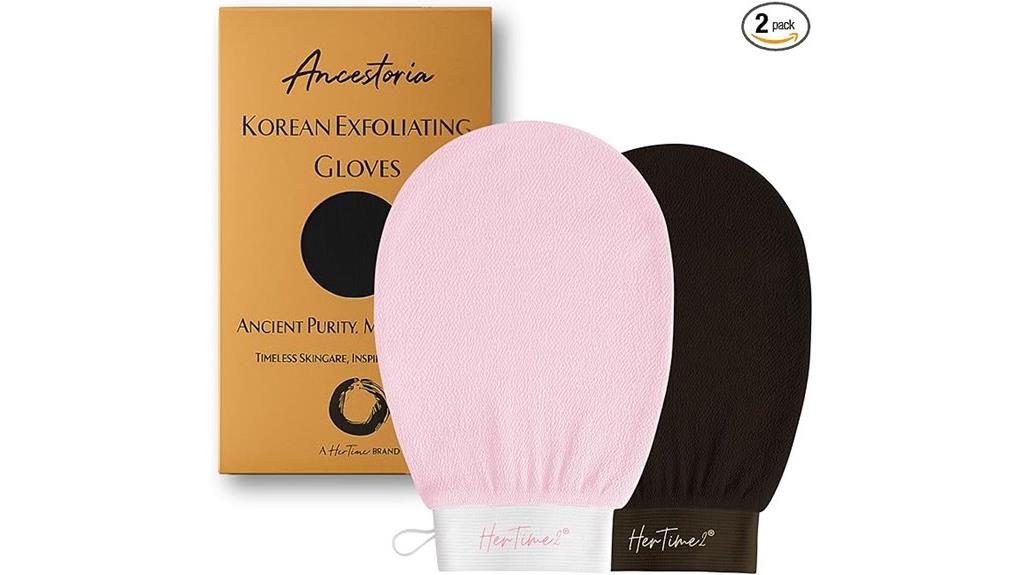 korean shower exfoliating gloves