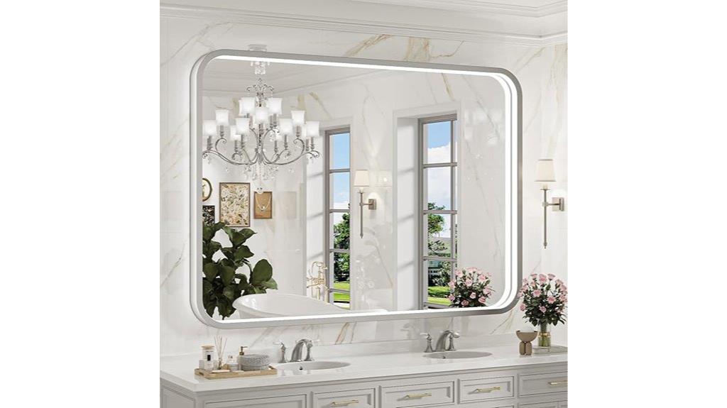 large led fogless mirror
