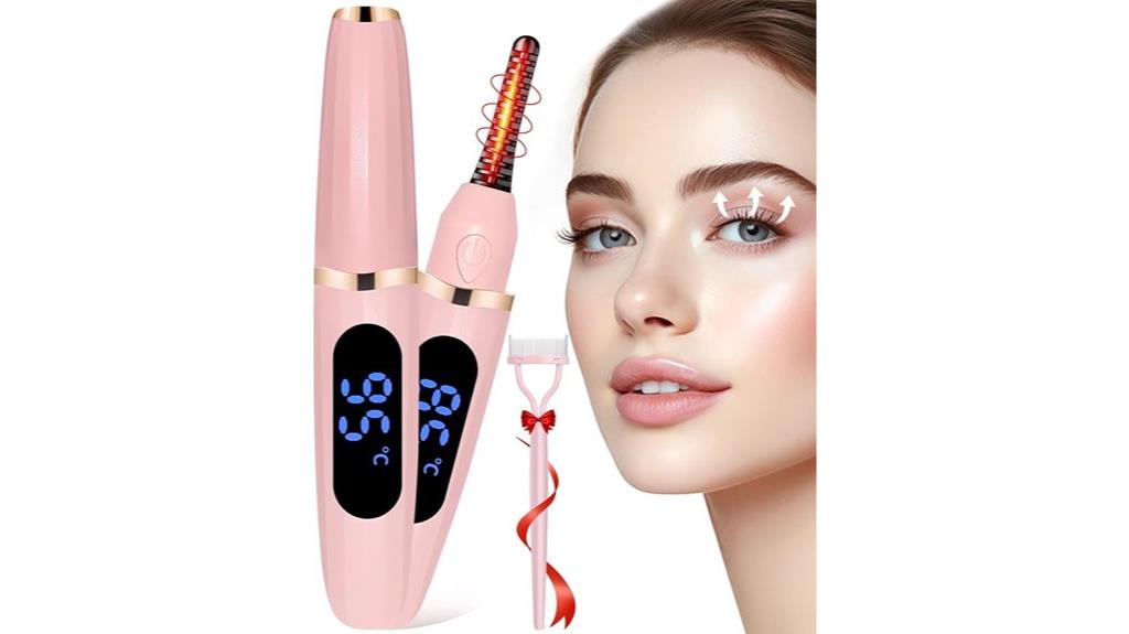 led display heated eyelash curlers
