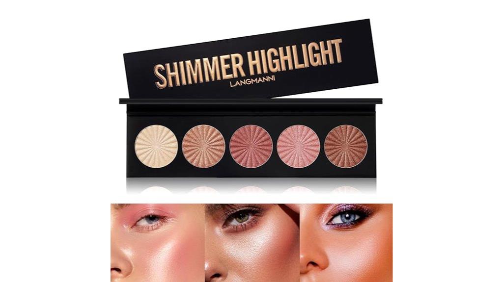 makeup and facial highlighting