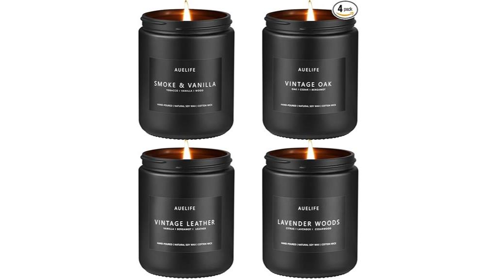 masculine scented candle set