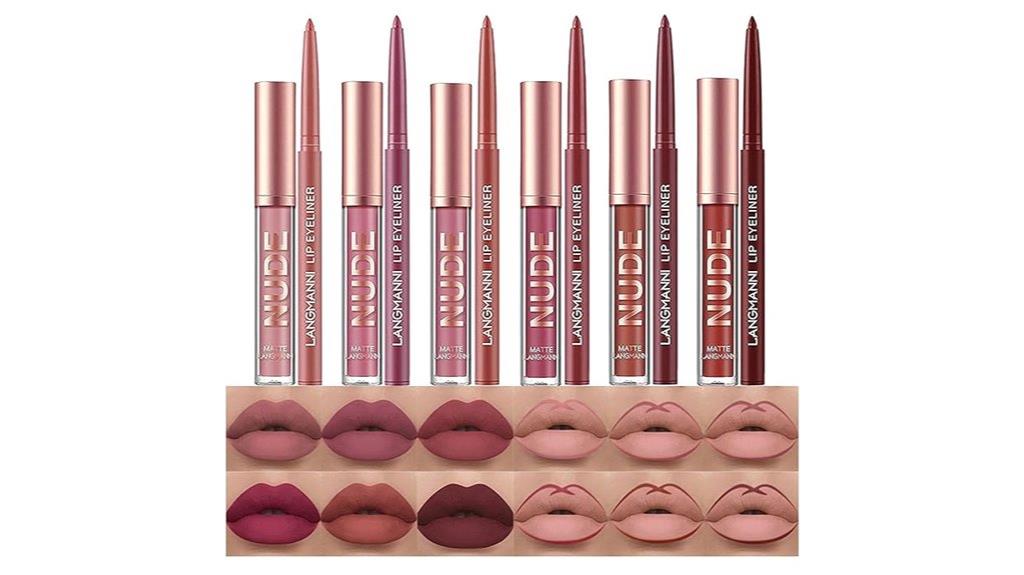 matte lipstick and liner