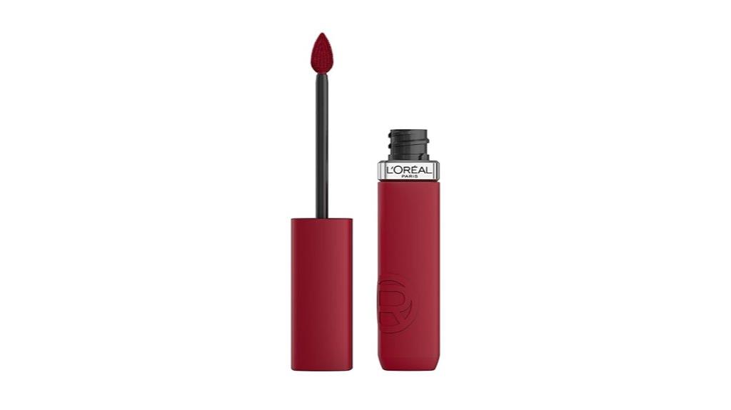 matte red lipstick product