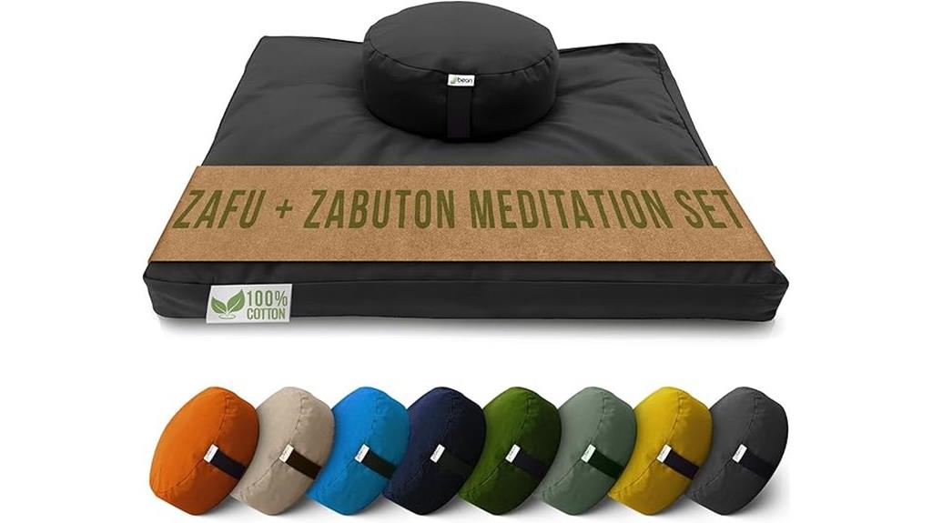 meditation cushion mat set