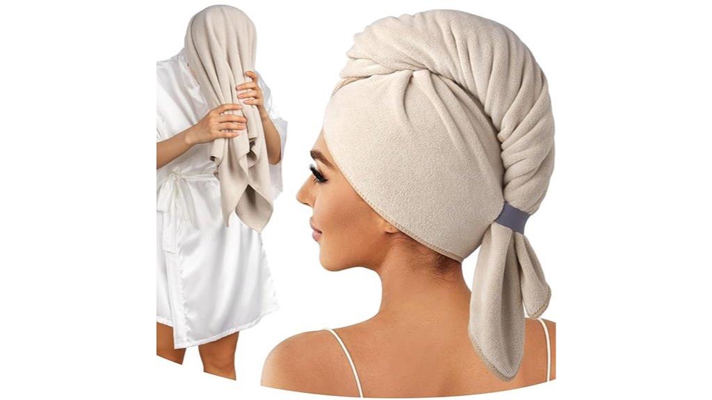 microfiber hair towel size