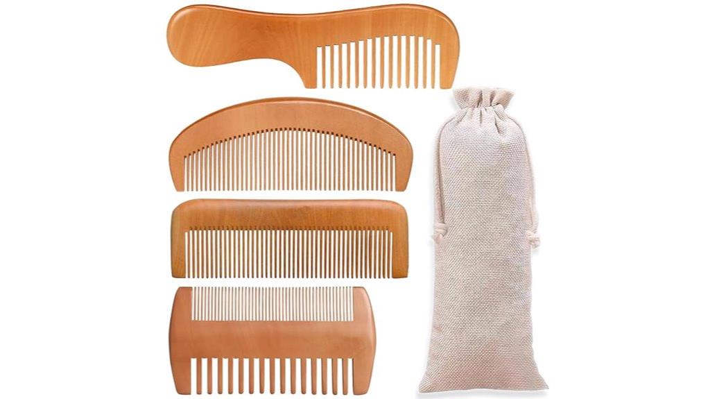 natural bamboo comb set