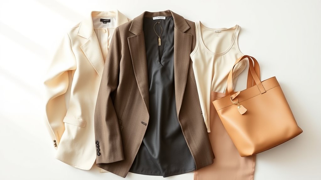 neutral tones and color contrast