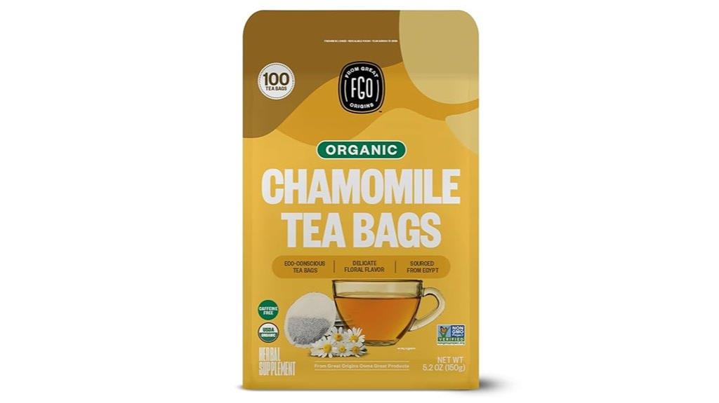 organic chamomile tea bags