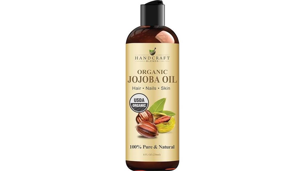 organic jojoba oil bottle