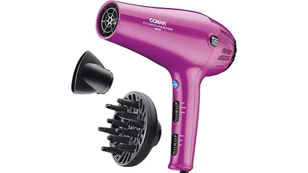 pink 1875w retractable cord
