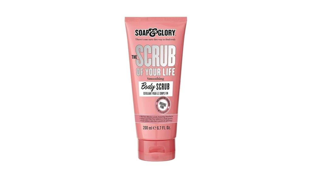 pink exfoliating body scrub