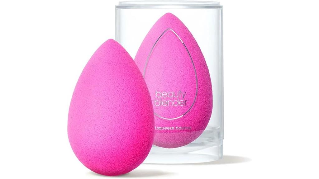 pink reusable makeup sponge