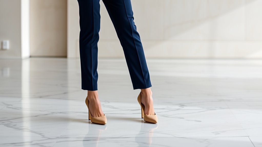 pointed nude matte shoes