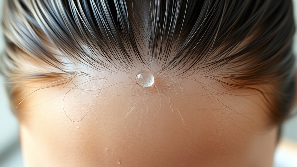 prepare scalp with supplies