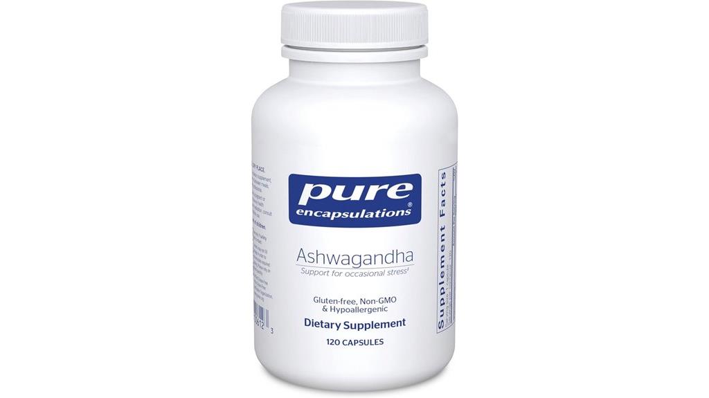 pure ashwagandha supplement capsules