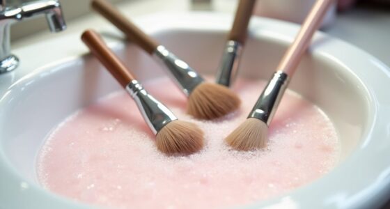 quick makeup brush refresh