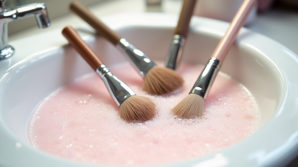 quick makeup brush refresh