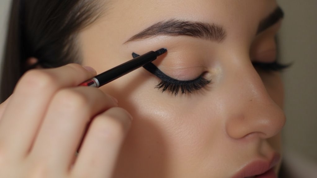 quick winged eyeliner trick