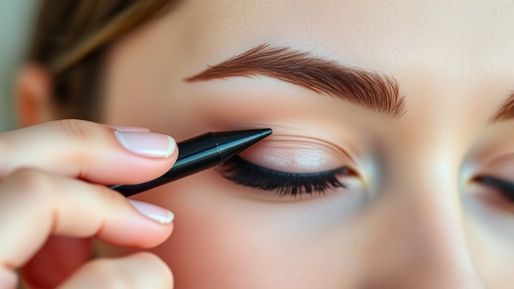 refine eyeliner symmetry carefully
