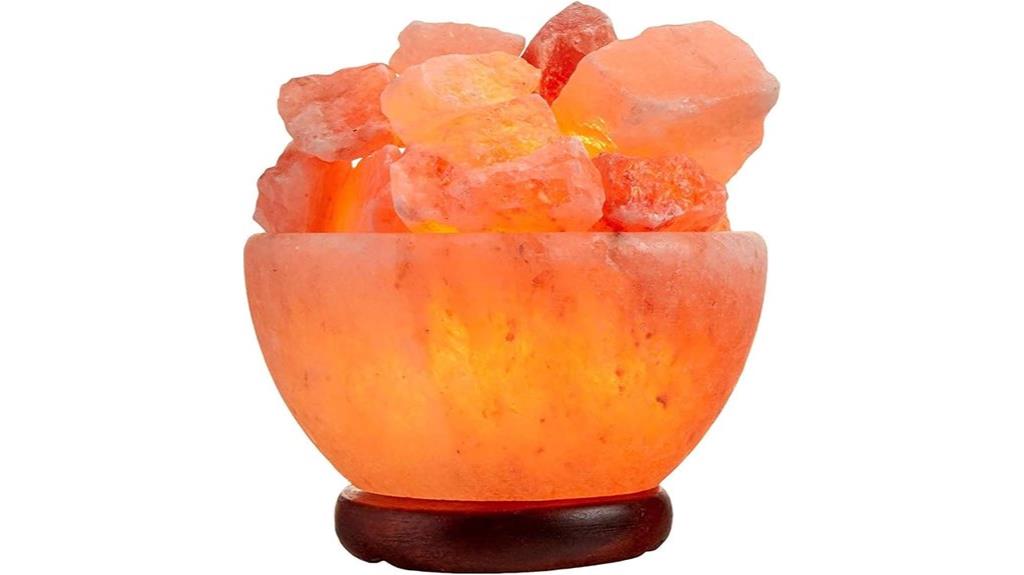 salt lamp with crystal chunks