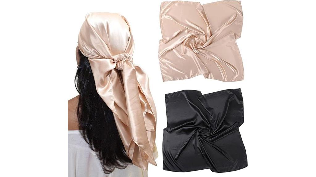 satin square headscarves pack