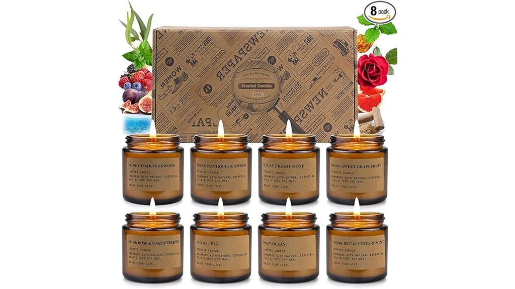 scented soy candle set
