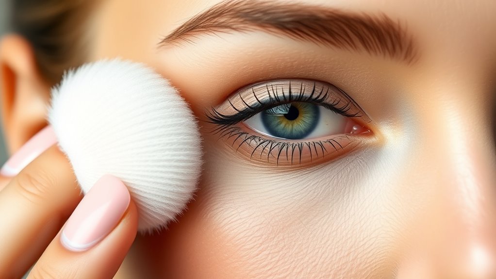 set with translucent powder